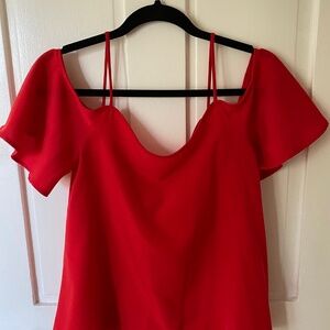 Red blouse size xxs- polyester easy care BP